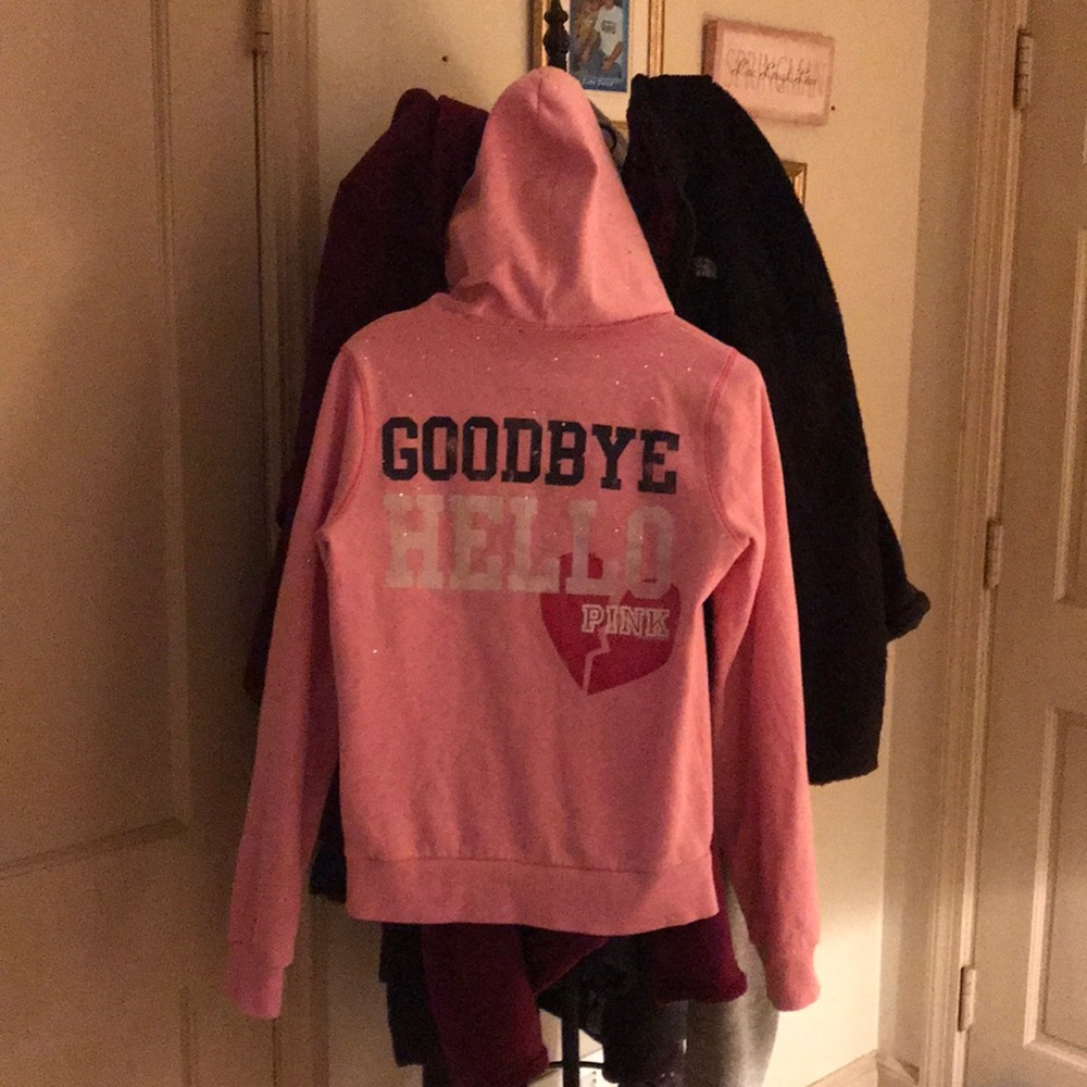 Victoria secret pink sweatshirt with hood